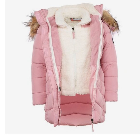 NWt 18 plus 18p 18.5 FREE COUNTRY 3 in 1 LONG winter coat jacket puffer 3in1 kid - Picture 2 of 12